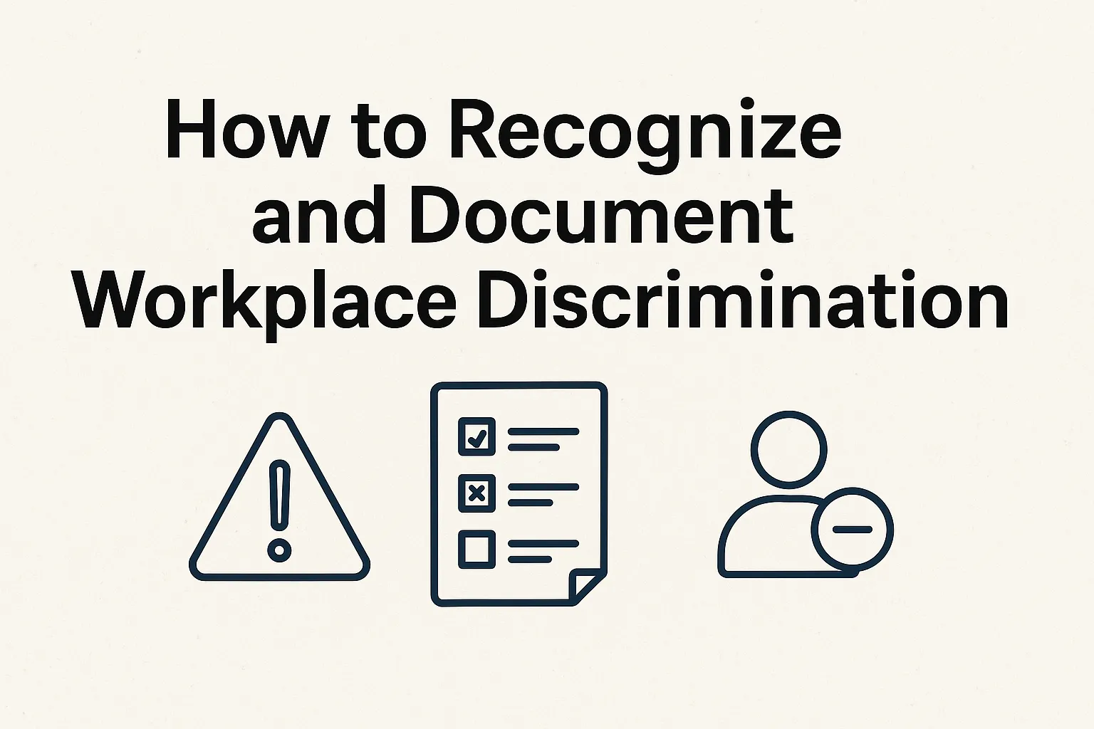 How to Recognize and Document Discrimination at Work
